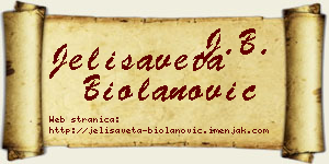 Jelisaveta Biolanović vizit kartica